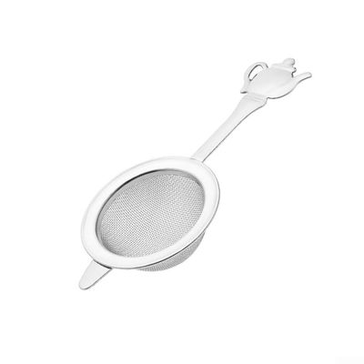 HaloModora Small Stainless Steel Tea Filter Fine Mesh 304 Strainer with Stable Feet for Teapot and Mug Easy to Clean Silver(s)