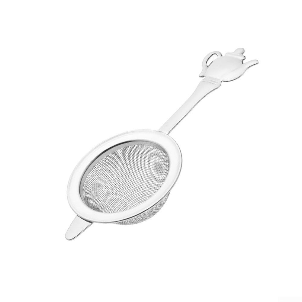 HaloModora Small Stainless Steel Tea Filter Fine Mesh 304 Strainer with Stable Feet for Teapot and Mug Easy to Clean Silver(s)