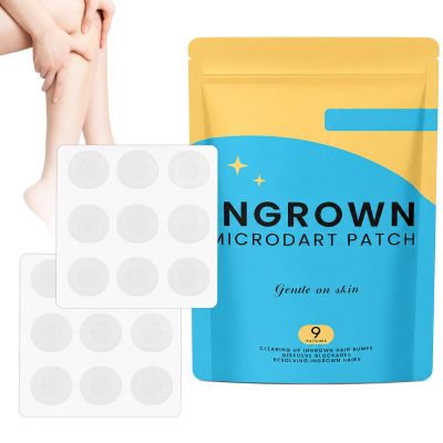 Msjuwek Ingrown Hair Treatment Patch, Hydrating Hair Removal Pads for Men and Women, Gentle Pore Unclogging Solution, Smoothing Skin Care Serum Stickers for Underarms, Legs, Arms