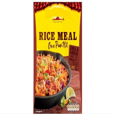 Rice Meal One Pan Kit, Chili & Garlic Mild Flavour, 355g, Includes Seasoned Rice, Cooking Sauce and Seasoning Mix