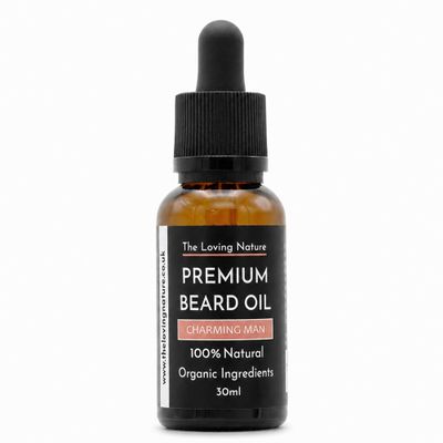 The Loving Nature Beard Oil for Men - Orange & Lemon Scent -Natural Beard Conditioner, Strengthen & Softener, Fast Absorbing Moisturiser with Jojoba & Vitamin E, Helps Soothe Dry, Itchy Skin -30 ml