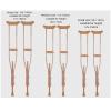Lightweight Wooden Underarm Crutches, Adjustable Height, Telescopic, Non-Slip Design, Suitable for Adults view 2