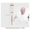 Lightweight Wooden Underarm Crutches, Adjustable Height, Telescopic, Non-Slip Design, Suitable for Adults view 4