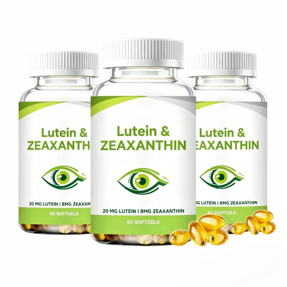 Lutein and Zeaxanthin, Eye Vitamins, Support for Visual Comfort, 60 Count,3PCS