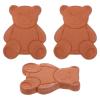 FreshCart Basics Brown Sugar Keeper Humidity Absorber 3pcs Bear-Shaped Pottery Softener Discs that Keeps Snacks and Dried Fruits Fresh for Food Storage Containers and Kitchen Use view 1