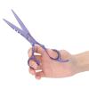 6 Inch Stainless Steel Beard Trimming Scissors, Barber Hair Cutting Shears, Precision Hand Sharpened Blades with Adjustable Tension Screw for Home Salon Use (Purple) view 2
