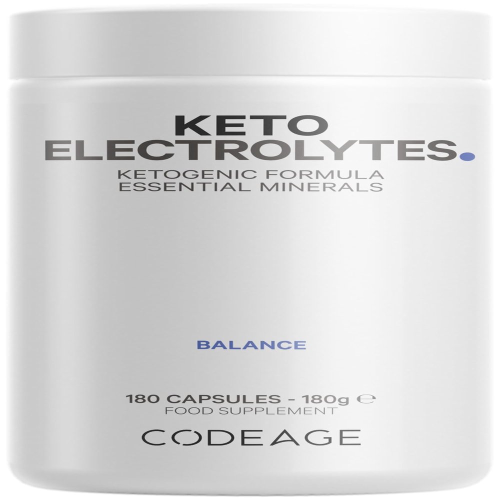 Codeage Keto Electrolytes Capsules UK | Sodium, Magnesium, Potassium & Calcium | Ketogenic Formula Essential Minerals | Keto & Low Carb Lifestyle | 180 Vegan Capsules | 3-Month Supply