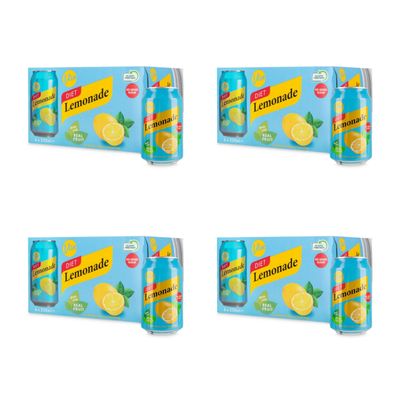 Bizzal Vive Diet Lemonade Cans, No Added Sugar, Made with Real Fruit, 330ml, 24 Cans (Pack of 4)