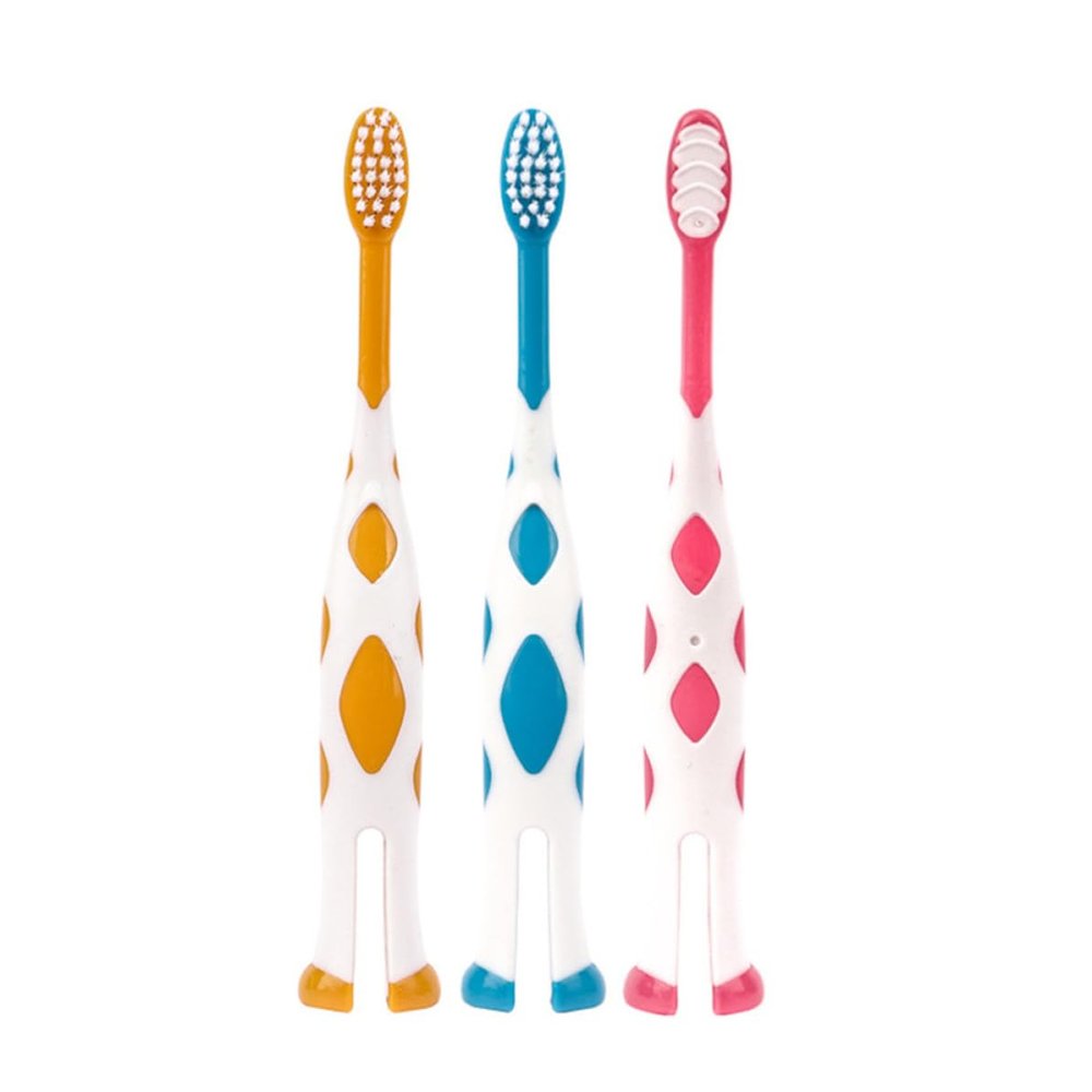 HEALEEP 6pcs Toothbrushes Set for Ages 2-5 with Soft Plastic Bristles, Oral Care and Maintaining Healthy Gums, Bathroom Accessories for Daily Use