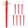 ROMISBABA 8pcs Double-Ended Denture Toothbrush with Soft Bristles Plastic Dental Retainer Brush for Thorough Cleaning of False Teeth and Reach Spaces view 1