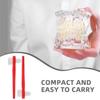 ROMISBABA 8pcs Double-Ended Denture Toothbrush with Soft Bristles Plastic Dental Retainer Brush for Thorough Cleaning of False Teeth and Reach Spaces view 3