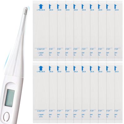 TOPPERFUN Disposable Covers Safe Digital Thermometers 100pcs, for Pe Material Hospital Grade Protective Sleeve, Thin Film Design, Easy to Use and Hygienic Oral Temperature Measurement
