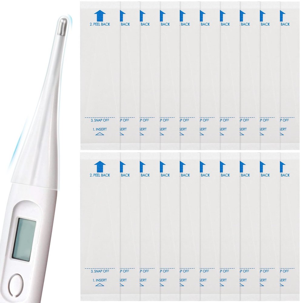 TOPPERFUN Disposable Covers Safe Digital Thermometers 100pcs, for Pe Material Hospital Grade Protective Sleeve, Thin Film Design, Easy to Use and Hygienic Oral Temperature Measurement