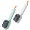 TEHAUX Shoe Cleaning Brush with Soap Dispenser 2pcs Multifunctional Plastic Soft Bristle Convenient Press Type Liquid Dispensing and Laundry Suitable for Home Cleaning, Laundry and Shoe view 1