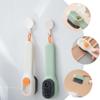 TEHAUX Shoe Cleaning Brush with Soap Dispenser 2pcs Multifunctional Plastic Soft Bristle Convenient Press Type Liquid Dispensing and Laundry Suitable for Home Cleaning, Laundry and Shoe view 4