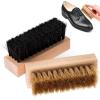 SKISUNO Suede Shoe Brush Cleaner Includes Cleaning Cloth 2 Pcs with Timber Handle and Bristles for Leather Shoes and Boots for Home view 1