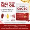 CoQ10 200mg Softgels with MCT Oil High Absorption Ubiquinone Coenzyme Q10 Supplement Antioxidant & Cellular Energy Support Gluten Free Non GMO 120 Softgels view 2