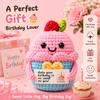 Mifafaci Happy Birthday Gift Crochet, Positive Cupcake Crochet Present Idea for Women, Men, Mom,Dad, Teen Girls, Friends, Memorable Birthday Gift Card for Her/Him Ideas view 2