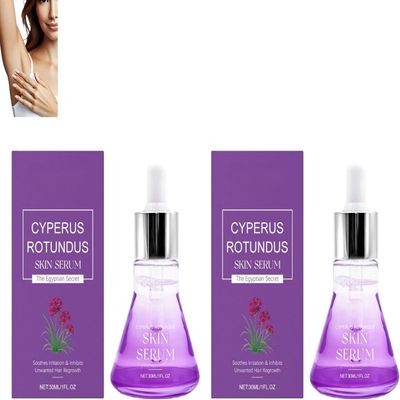 Cyperus Root Skincare Serum: Reduces body hair growth, effectively removes hair and leaves skin smooth; suitable for all skin types.