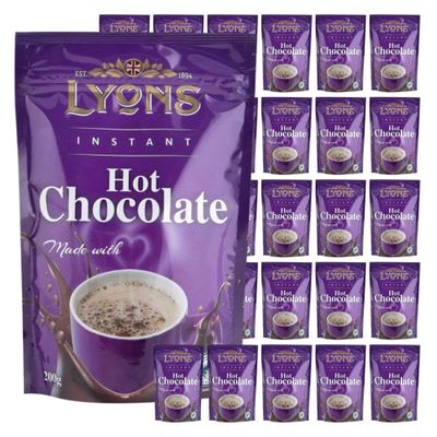 Lyons Instant Hot Chocolate Powder 30 x 200g Sachets (30 Pack)