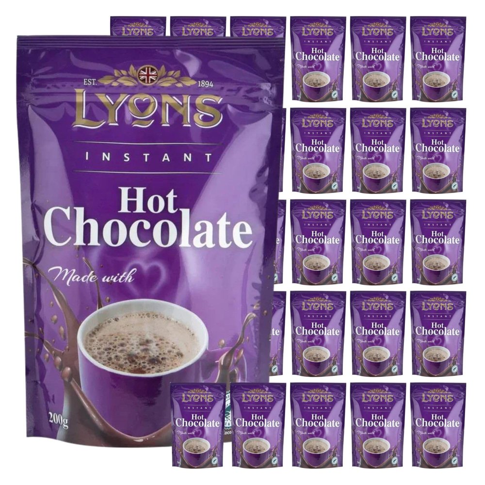 Lyons Instant Hot Chocolate Powder 30 x 200g Sachets (30 Pack)