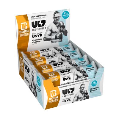 High Protein Bar Chocolate Coconut BW Usyk Undisputed, 12 x 60g
