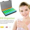 Jnchdghwa 2X Monthly Pill Organizer 1 Time A Day, with 28 Compartments 4 Weeks Pill Dispenser Box with Flip Lids,Box Daily view 3