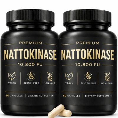 Nattokinase - 10800 FU, 60 Count (2 Bottle)