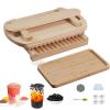 Manual Tapioca Pearl Maker Machine, Wooden Pearl Forming Tool for Milk Tea & Dessert Shops, Ideal for Making Sesame Pills and Creative Desserts view 1