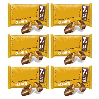 Caramel Chocolate Biscuit Bars Multipack, 96 Calories per Bar, Vegetarian,136.5g,Pack Of 6