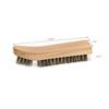Abaodam 2pcs Arc-shaped Shoe Cleaning Brush Comfortable Wooden Handle and Sturdy Bristle for Home and Store Use, Not Easily Deformed Shoe Care Accessory view 2