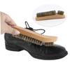 Abaodam 2pcs Arc-shaped Shoe Cleaning Brush Comfortable Wooden Handle and Sturdy Bristle for Home and Store Use, Not Easily Deformed Shoe Care Accessory view 4