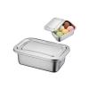 Premium Rectangular Metal Ice Cream Tub with Secure Locking Lid Dishwasher Safe Dessert Container for Yogurts Professional Ice Milk Canister Thin Profile Refrigerator Box view 1