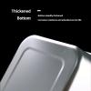 Premium Rectangular Metal Ice Cream Tub with Secure Locking Lid Dishwasher Safe Dessert Container for Yogurts Professional Ice Milk Canister Thin Profile Refrigerator Box view 3