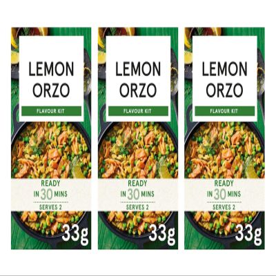 Lemon Flavour Kit, Ready in 30 Mins, Serves 2, Vegan, 33g,Pack Of 3