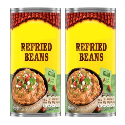 Refried Beans, Mild, Vegetarian, Canned, 435g,Pack Of 2