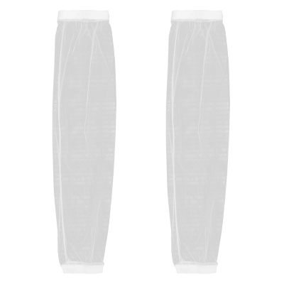 OSOLADY 2pcs Mosquito Netting for Adults: Mosquito Protection Arm Mesh Sleeves Breathable Net Cover for Camping Fishing Summer Activities Bugs Prevention, White