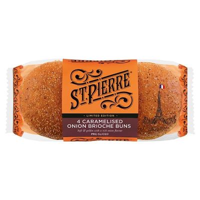 St Pierre Limited Edition 4 Caramelised Onion Brioche Buns | Case of 11