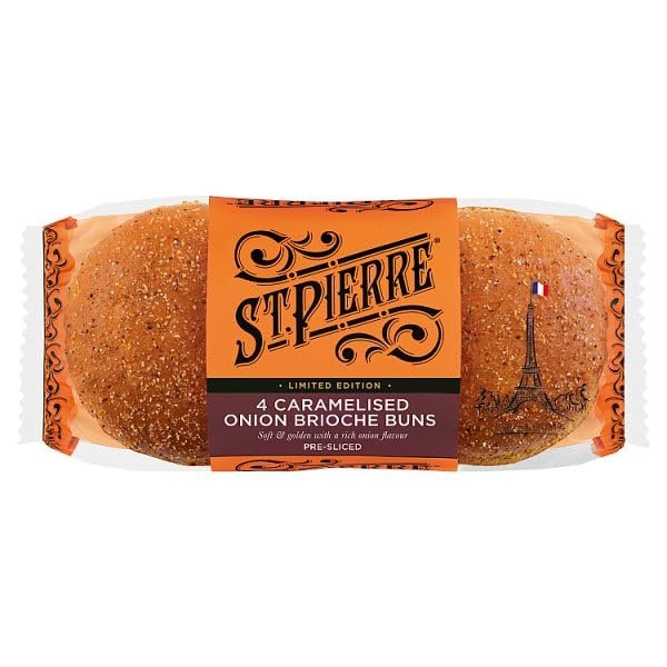 St Pierre Limited Edition 4 Caramelised Onion Brioche Buns | Case of 11