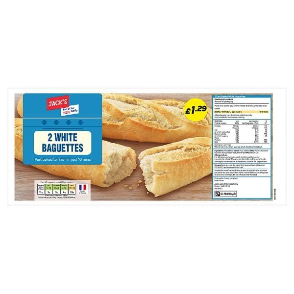 Jack's 2 White Baguettes | Case of 15