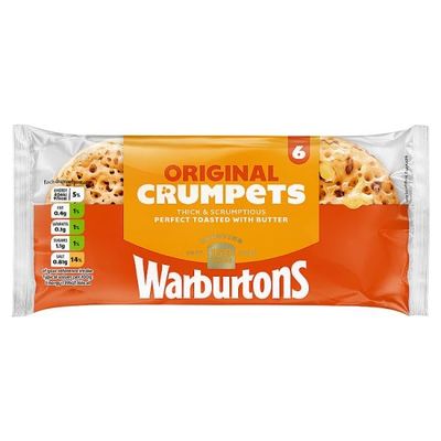 Warburtons 6 Original Crumpets | Case of 1