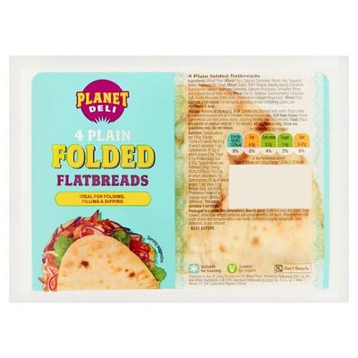 Planet Deli 4 Folded Flatbreads | Case of 6