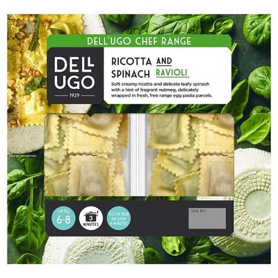 Dell Ugo Ricotta and Spinach Ravioli 2 x 500g | Case of 4