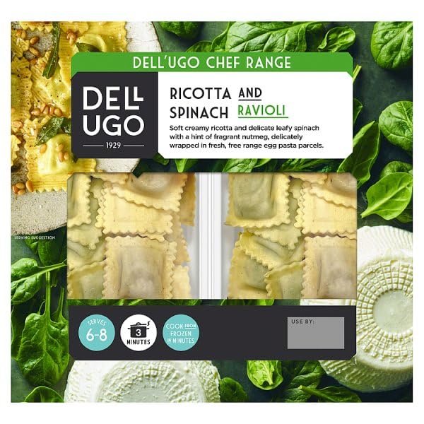 Dell Ugo Ricotta and Spinach Ravioli 2 x 500g | Case of 4