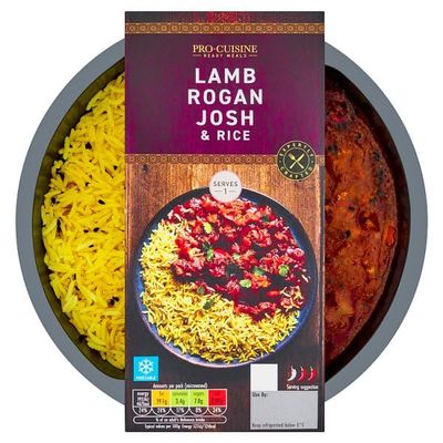 Pro-Cuisine Lamb Rogan Josh & Rice 400g | Case of 1