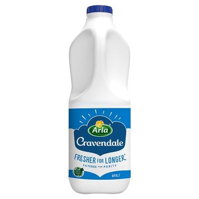Arla Cravendale Filtered Fresh Whole Milk 2L Fresher for Longer | Case of 6
