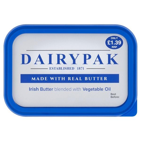 Dairypak Irish Butter Blended with Vegetable Oil 250g | Case of 16