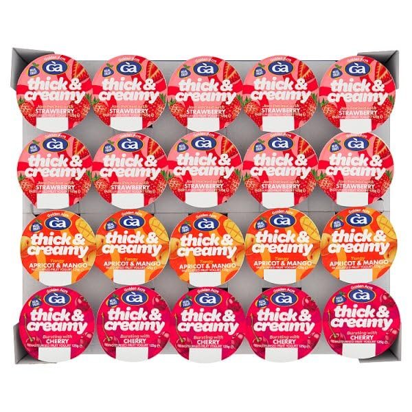 Golden Acre Thick & Creamy Pasteurised Fruit Yogurt 20 x 125g | Case of 20