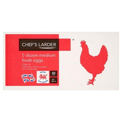 Chef's Larder 5 Dozen Medium Fresh Eggs | Case of 1