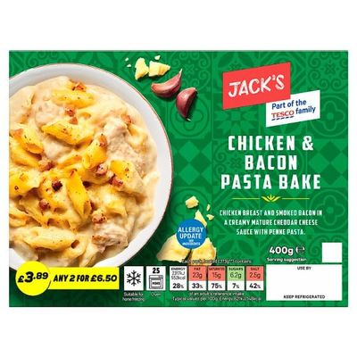 Jack's Chicken & Bacon Pasta Bake 400g | Case of 1